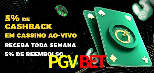 Promoções do cassino ao Vivo PGVBET